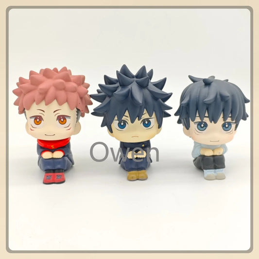 Cute Jujutsu Kaisen Anime Mini Fushiguro Megumi Figurine Itadori Yuji Action Figures PVC Q Version Collection Model Toys Gifts