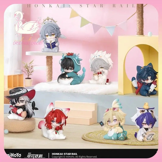 Original Mihoyo/Honkai:Star Rail Boys Dormitory Series Chibi Blind Box Cute Anime Peripheral Ornament Collection Gifts