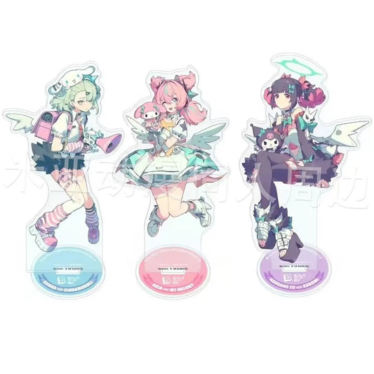 10cm Zenless Zone Zero Sanrio Ver. Aria My Melody Acg Stand Nangong Yu Kuromi Acrylic Stand Sunna Cinnamoroll Standing Plate Toy